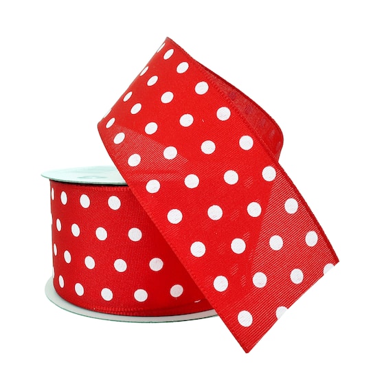 1.5" x 3yd. Sheer Wired Polka Dot Ribbon by Celebrate It